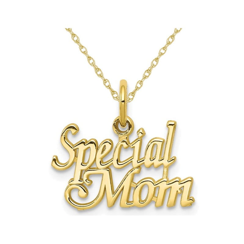 Special Mom Charm Pendant Necklace in 