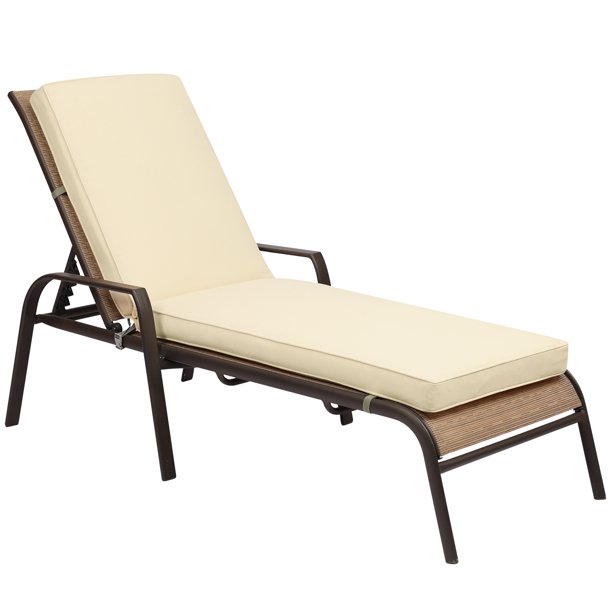 Aoodor Outdoor Lounger Cushion 72''L x 22''W x 4”H Chair Seat Cushion Set of 2