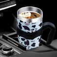 thumbnail image 4 of 40 Oz Tumbler with Handle and Silicone Straws,Coffee Insulated Tumbler with Handle,40 Oz Cute Cow Print Water Bottles,Travel Mug with Handle, 4 of 5
