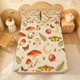 thumbnail image 5 of Homewish Boho Fungus Plant Bed Sheets,Moon Stars Moths Butterfly Full Size Sheets,Beige,4-Piece,1 Flat Sheet, 1 Fitted Sheet and 2 Pillowcases, 5 of 6