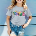 thumbnail image 3 of MIASHUI T-Shirt de Pâques pour Garçon et Fille, Manches Courtes, Imprimé Graphique, Gris, 8-9 Ans, 3 of 4