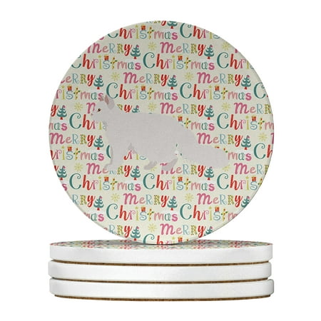 

Oregon Rex #2 Cat Christmas Large Sandstone Coasters Pack of 4 4 in x 4 in