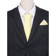 thumbnail image 6 of INSPIRE CHIC Men's Pocket Square Set Solid Color Necktie Thick Pre-Tied Bow Ties Set Winter Party Yellow, 6 of 6