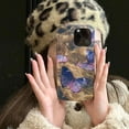 thumbnail image 5 of Laser Water Ripple Butterfly Phone Case Compatible with iPhone 13 Pro 2021 Aesthetic Bling Glitter Wave Stylish Design Slim Protective Girls Women Cover(iPhone 13pro 6.1",Blue), 5 of 9