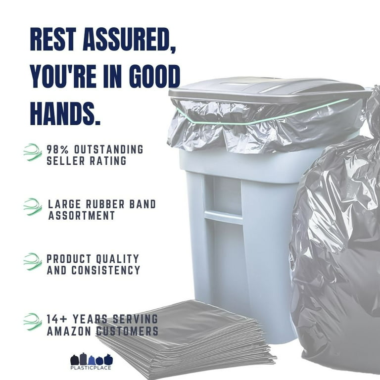  95-96 Gallon Trash Bags, (Huge 25 Bags w/Ties) Extra Large Trash  Bags, 90 Gallon, 95 Gallon, 96 Gallon, 100 Gallon Trash Bags : Health &  Household