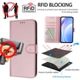 thumbnail image 3 of for Google Pixel 8 Flip Wallet Case, Classic Card Slots RFID Blocking Premium PU Leather Magnetic Clasp Kickstand Shockproof Drop Protective Men Women Rugged Wallet Phone Cover, Rosegold, 3 of 8