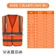 thumbnail image 5 of Chaleco de seguridad AYKRM naranja reflectante ANSI Clase 2 XL, 5 of 6