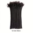 thumbnail image 1 of FNNMNNR 4-18 Inch 0.6cm Width 100% Human Hair Dreadlock Extensions Men/Women  Full Handmade Permanent Loc Extensiosn Human Hair, 1 of 7