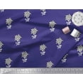 thumbnail image 2 of Soimoi Poly Georgette Fabric Leaves & Floral Block Decor Fabric Printed Yard 52 Inch Wide, 2 of 3