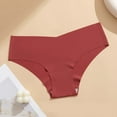 thumbnail image 2 of Womens Seamless Panties No VPL - 100% Cotton Cheeky Underwear No Show & Invisible, Red for Everyday Comfort,Size S, 2 of 5