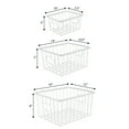 thumbnail image 4 of happimess BSK3001B-6SET Camden Vintage Industrial Handmade Wire Metal Nesting Storage Baskets, White (Set of 6), 4 of 6