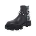 thumbnail image 2 of Nine West Womens Cearlz 3 Embellished Lugged Sole Ankle Boots, 2 of 4