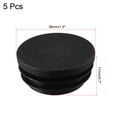 thumbnail image 4 of Uxcell 38mm Dia Chair Table Legs Cap Ribbed Tube Insert Plastic Black 5 Pack, 4 of 7