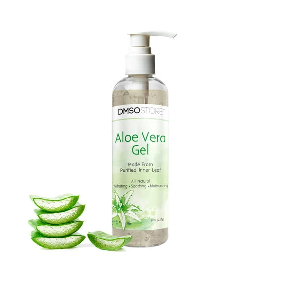 Aloe Vera Gel, 8 oz (227g), Alcohol-Free, Made From Purified Aloe Vera Inner Leaf, Soothing, Skin Moisturizing, Hydrating