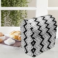 thumbnail image 4 of Geometric Lounger Chair Bag, Abstract Continuous Little Square Dots and Zigzags Contemporary Art, High Capacity Storage with Handle Container, Lounger Size, Charcoal Grey and White, by Ambesonne, 4 of 5