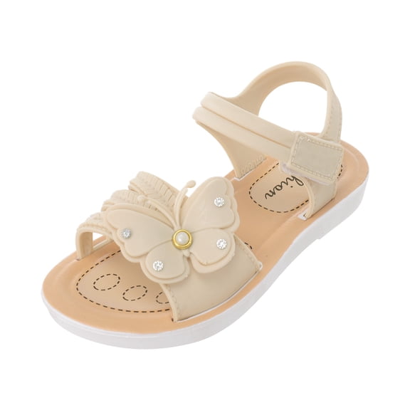 Qopobobo Baby Girl Shoes Girls Dress Shoes Toddler Girls Jelly Shoes Soft Unisex-Child Boys Jellies Sandals Rubber Sole Closed Toe Beach Summer Mary Jane Kids Princess Dress Flat White,2.5