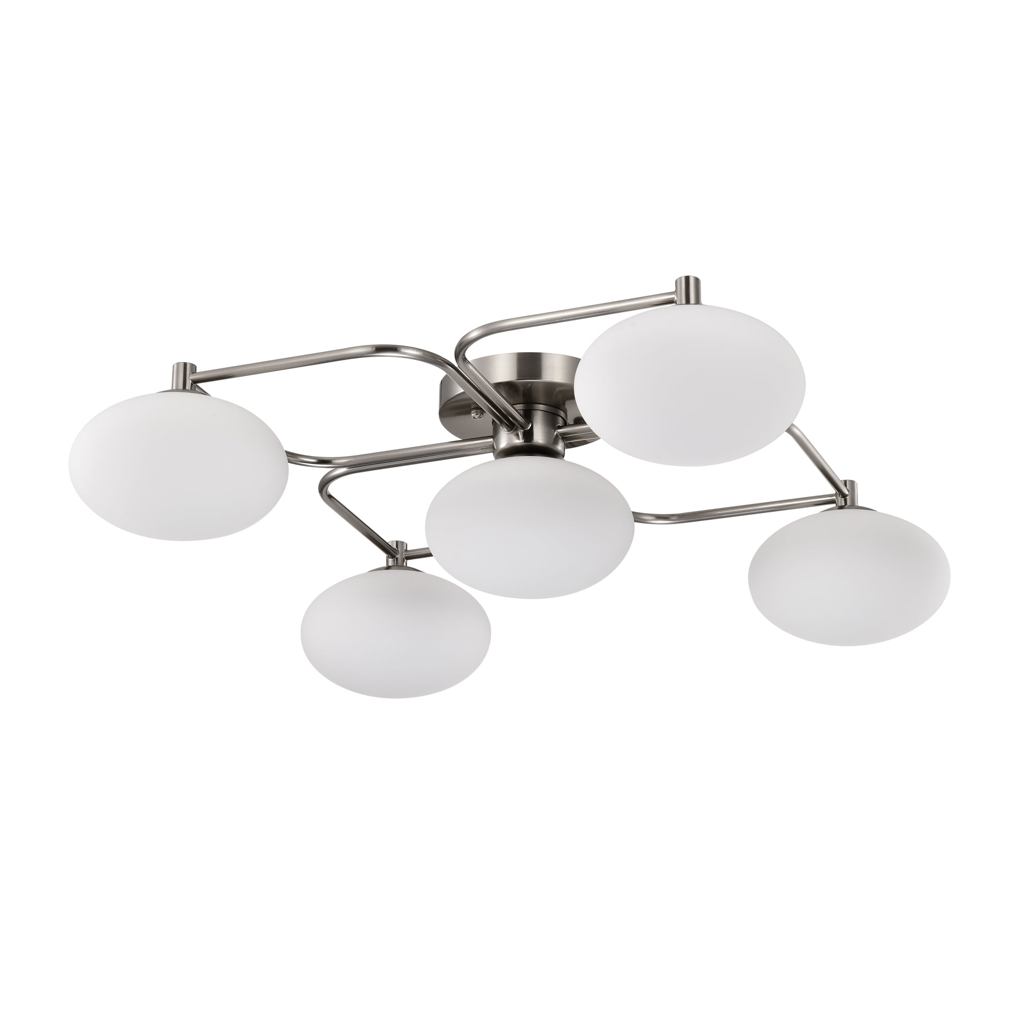 Camris 23.6 in. 5-Light Indoor Nickel Finish Chandelier