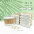 thumbnail image 2 of 1000 ct (2000 Tips) Bamboo Cotton Swabs - Biodegradable Double Tips Cotton Buds - Natural Organic Cotton Swabs - Pure Cotton Buds For Ear Beauty & Personal Care, 2 of 7