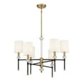 thumbnail image 5 of Tivoli 6-Light Chandelier in Matte Black with Warm Brass Accents, 5 of 5