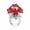 Red, variant on Orangide Mini Crystal Flower Vase Ornament, Sparkly Floral Figurine for Home Car Decor, Small Glass Vase Centerpiece for Desk Shelf, Wedding Gift Table Decoration