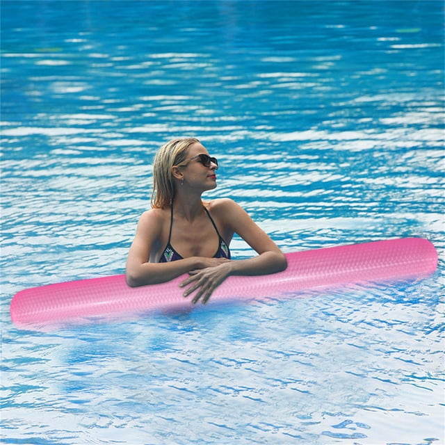 Pvc Inflatable Buoyancy Stick Floating Swimming Aid Adult Water Sports Support Device For Pool Fun Play Pink Color Design Pink #VRN2x