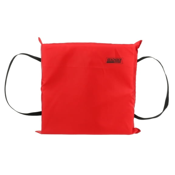 Seachoice Emergency Marine Foam Flotation Cushion, Square, 15 In. X 15 In., Red