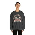 thumbnail image 3 of Adult Womens Horse Drawn Sleigh Rides Crewneck Sweatshirt, Christmas Sleigh, 3 of 7