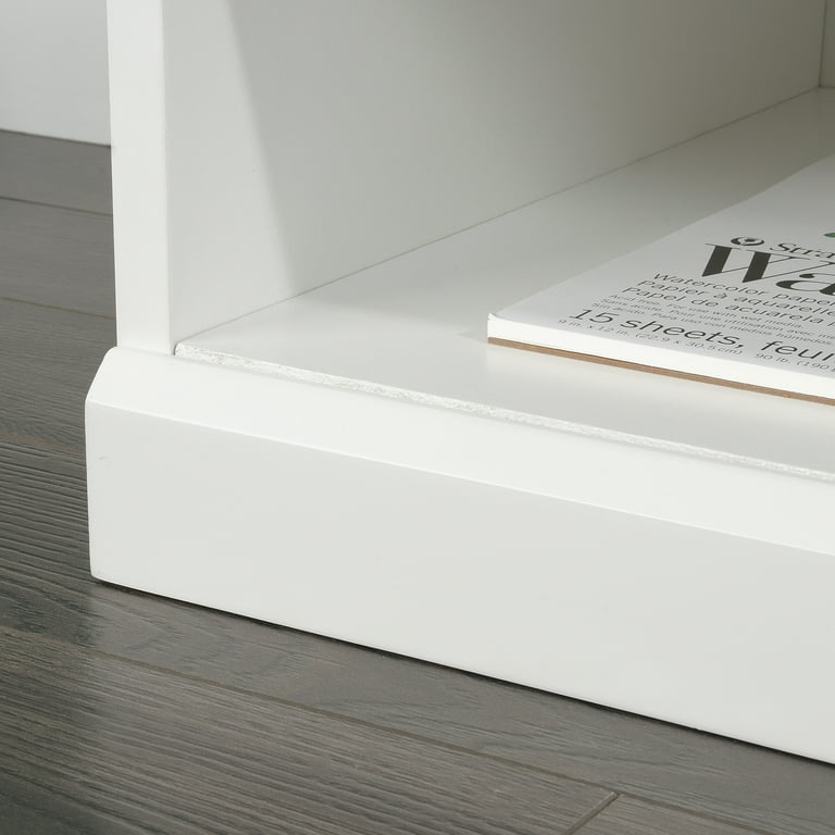 Sauder craft pro series open cheap storage cabinet in white 421405