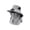 Gray, variant on Solar Fan Hat Wide Brim Hat with Face Mask, Outdoor Sun Hat for Fishing,Hiking,USB Solar Charging(Navy)