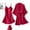 Red, variant on Women's Satin Nightgown With Robes Set 2 Piece Elegant Lace Cami Nightwear Short Sleeve Pajamas Casual Short Pajamas Household Clothing Khaki XXL