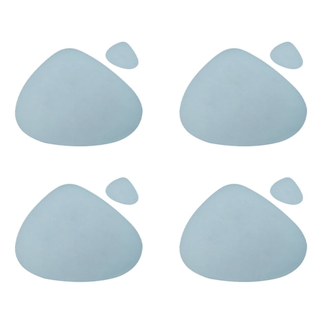 PU Placemat Table Mats Heat Insulation Leather Place Mats Set Wipeable Cup Mat Tableware Pad Indoor Dining Restaurant Light Blue