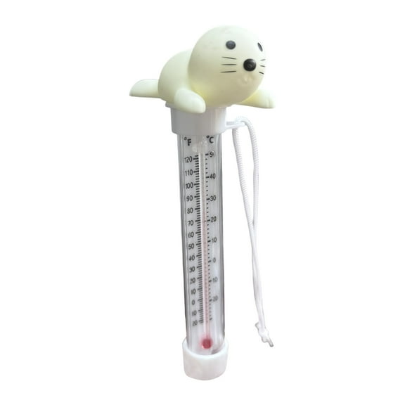 Floating Water Temperature Gauge for Pool and Hot Tub, White Seal Design Pool Thermometer with Clear Celsius and Fahrenheit Scale Displays