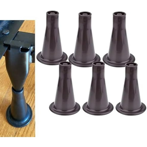 6PCS Reinforced Bed Frame Feet to Replace Wheels. Prevent Sliding, Protect Floor. Plastic Bed Frame Feet Replacement