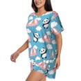 thumbnail image 2 of Bixox Women's Panda Flying in the Sky Printed Pajama Set 2 Piece Lounge Set Top and Shorts Soft Pajamas, Shorts with Pockets, 2 of 7