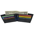 thumbnail image 4 of Genuine Lambskin Soft Leather Bifold Men's Wallet with Inner Zipper 1103, 4 of 21