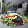 thumbnail image 6 of Round Rug, Toucan Soft Washable Carpet, Non-Slip Floor Mat for Living Room Bedroom Home Decor 31 Inch, 6 of 6