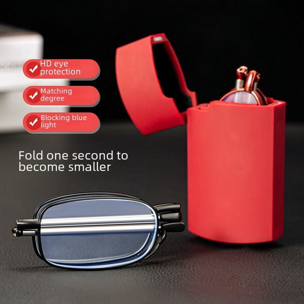 Antena plegable popular para hombres y mujeres mayores, gafas anti luz azul para personas mayores