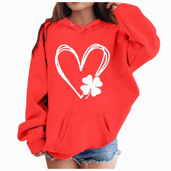Ymyiu Hoodie Teen Girl Girls Crop Tops Hoodies Long Sleeve Pullover Soft Casual Cute Kids Sweatshirts 4T 5T(Red, 4-5 Years)