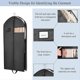 thumbnail image 4 of 60" Garment Bags for Travel, 5 Pack Garment Bag for Dresses Long, Visible Design Dress Bags for Hanging Clothes, Storage Wedding Gowns, Dresses, Suits, 4 of 5