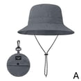 thumbnail image 2 of SSKFHGI Dark Gray M Summer Quick-Drying Waterproof Fisherman Hat With Storage Sun Protection Basin Hat For Men And Women Thin Outdoor Cycling Foldable Sun Hat, 2 of 8