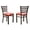 Red Faux Leather, variant on Linon Belmar Metal Dining Side Chairs, Set of 2, Dark Honey and Burgundy Faux Leather