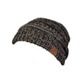 thumbnail image 1 of Gravity Threads Bonnet Doux Tricoté Bicolore Chunky, Noir Beige Foncé, 1 of 1