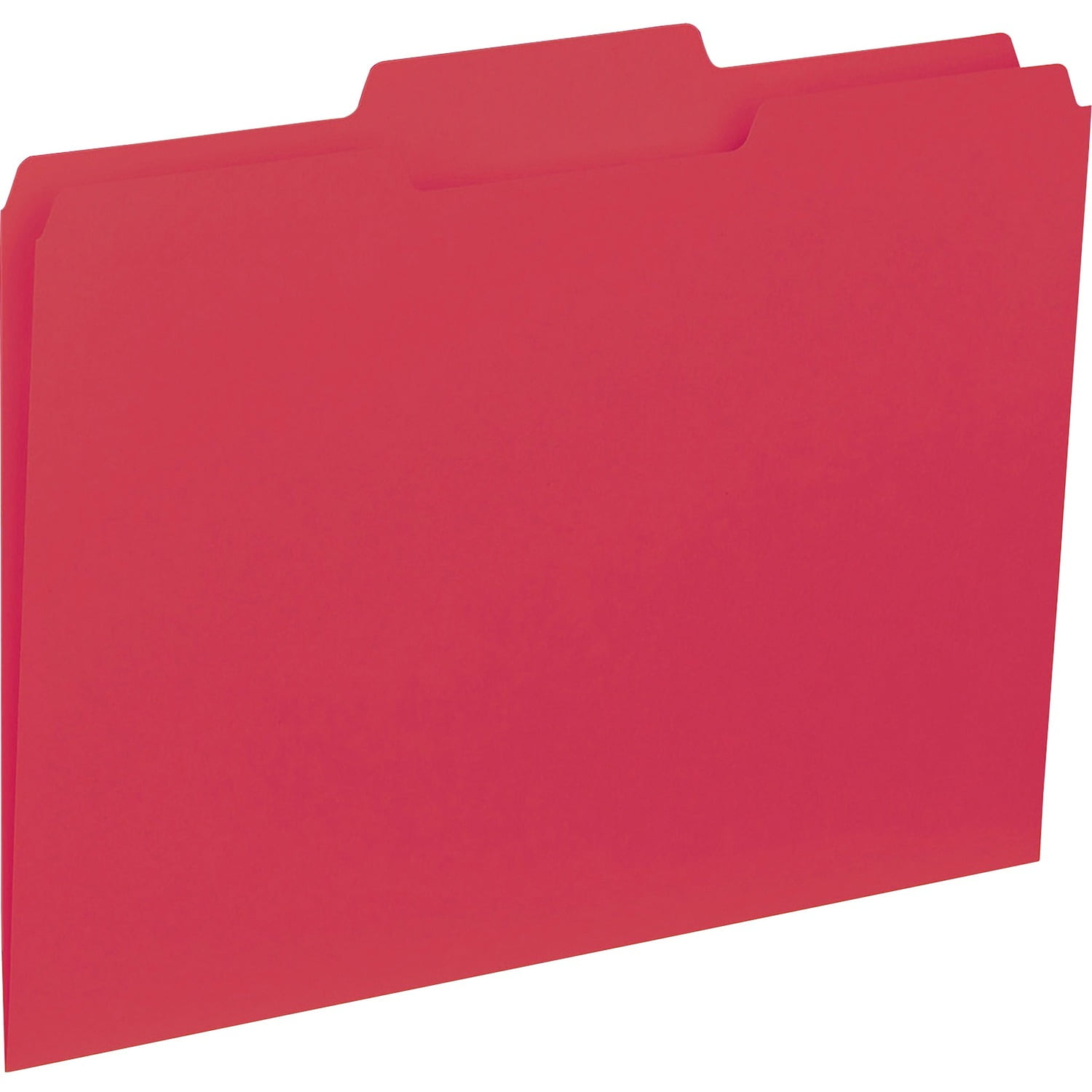 Business Source File Folder Interior Ltr 1/3' Cut 100/BX Red 43564