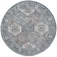 thumbnail image 3 of Madison Traditional 5' Round Gray and Cream Polypropylene Indoor Area Rug, 3 of 8