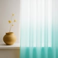 thumbnail image 6 of ZOPZO Ombre Semi Sheer Curtains for Bedroom Living Room, Light Blue, 52W x 84L Inch, Rod Pocket Window Drapes, Set of 2 Panels, 6 of 7