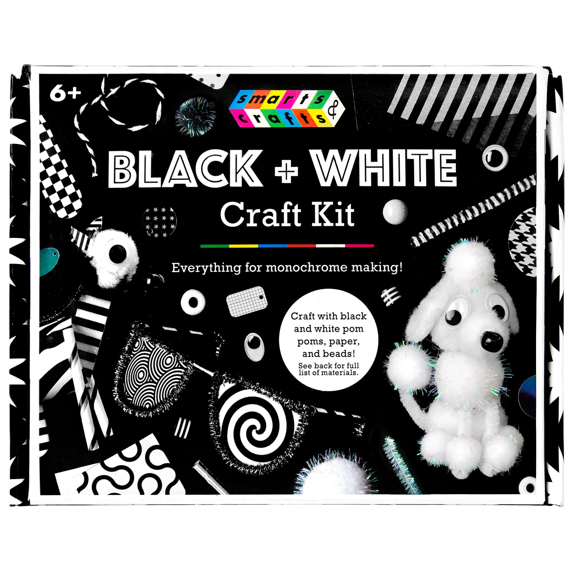 Smarts & Crafts Make Your Own Black and White Craft Kit (233 Pieces)