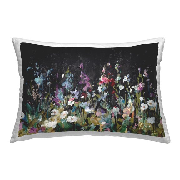 Stupell Industries Dark Garden Meadow Decorative Printed Throw Pillow Design by Danhui Nai.