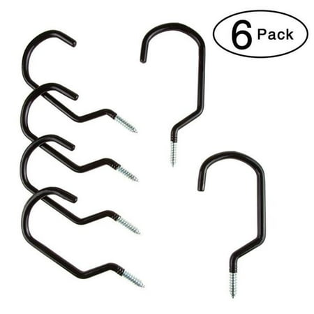 Stalwart 6 Piece Large Ceiling And Wall Bike Hooks Walmart Com