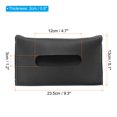 thumbnail image 2 of Unique Bargains Car Tissue Holder, PU Leather Rectangle Napkin Paper Towel Dispenser Box Case with Elastic Strap, Black, 2 of 6
