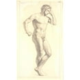 thumbnail image 2 of Christen Købke 16x24 Gold Ornate Framed and Double Matted Museum Art Print Titled - Standing Male Academy Model (1832), 2 of 4